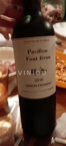 Bordeaux Canon-Fronsac Pavillon Font Brun 2016
