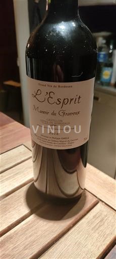 Bordeaux Côtes-de-bourg Manoir du Gravoux L'Esprit 2016