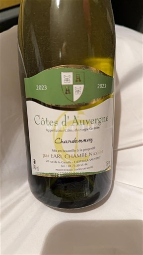 Loire Valley Côtes d'Auvergne EARL Chambé Nicolas Chandomaz 2023