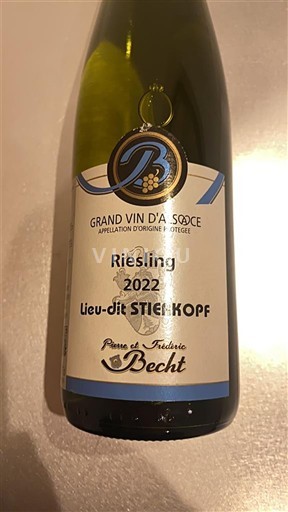 Elsass Château Pierre et Frédéric Becht Lieu-dit Stierkopf 2022