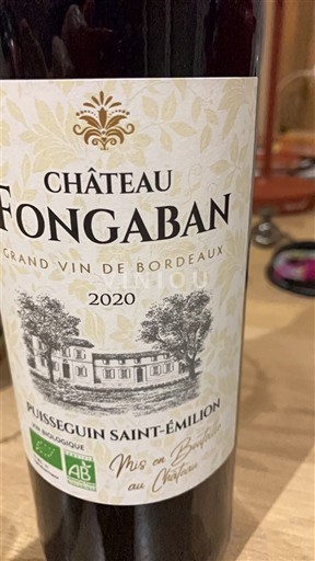 Bordeaux Puisseguin-Saint-Émilion Château Fongaban 2020
