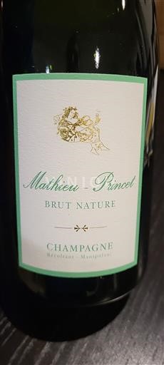 Champagne Sâm-panh Mathieu-Prinçet Brut Nature 1er Cru Không niên vụ
