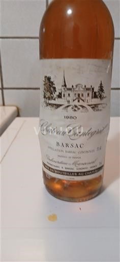 Bordeaux Barsac Grand Cru Château Coutet 1980