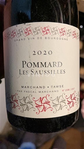 Burgundi Pommard Marchand-Tawse Les Saussilles 2020
