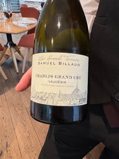 Bourgogne Chablis Grand Cru Samuel Billaud Vaudésir 2020
