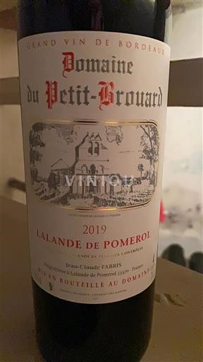 Bordeaux Lalande-de-Pomerol Domaine Petit-Brouard 2019