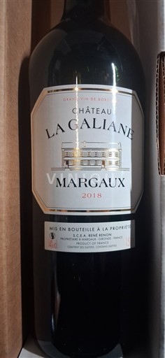 Bordeaux Margaux Château La Galiane 2018