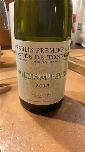 Vinhos Blanc sec Montée de Tonnerre William Fèvre 2018 França Borgonha Chablis AOC Premier Cru