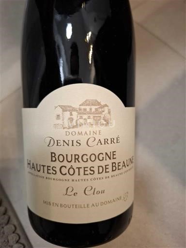 Bourgogne Ikke specificeret Domaine Nis Carré Le Clou Ikke årgangsbestemt