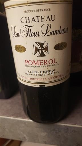 Bordeaux Pomerol Château La Fleur Lambaret 1995
