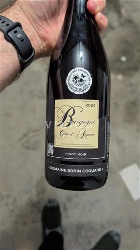 Wijnen Rouge sec Côte d'Auxerre Domaine Sorin Coquard 2024 Frankrijk Bourgondië Bourgogne Côtes d'Auxerre AOC
