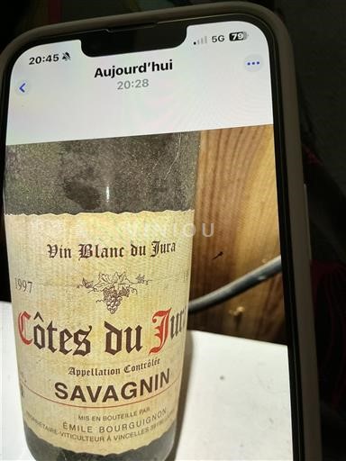 Jura Côtes-du-Jura Émile Bourguignon Savagnin 1997