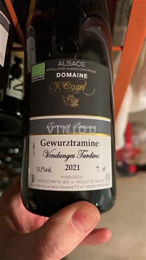 Alsace Vendanges Tardives Domaine F. Engel Terre et Passion 2021