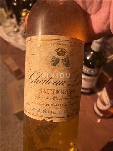 Bordeaux Sauternes Château Liot 2005