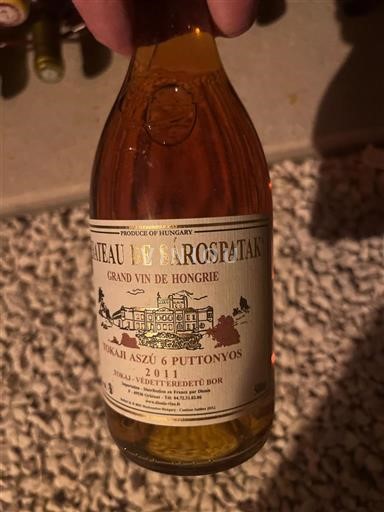 Tokaj Ikke specificeret Château Sárospatak Tokaji Aszú 6 Puttonyos 2011