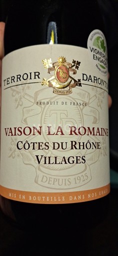 Rhônetal Côtes-du-Rhône-Dörfer Terroir Daronton Vaison la Romaine 2023