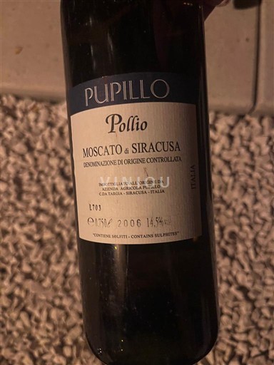 Sicilien Moscato di Siracusa Pupillo Pollio 2006