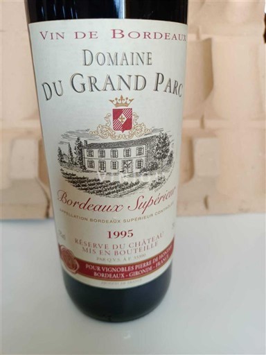 Bordeaux Bordeaux supérieur Domaine Grand Parc Réserve du Château 1995