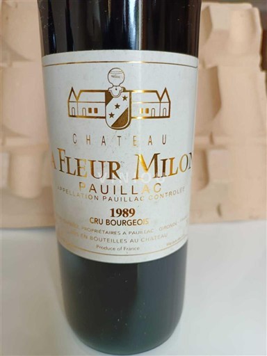 Bordeaux Pauillac Château La Fleur Milon 1989