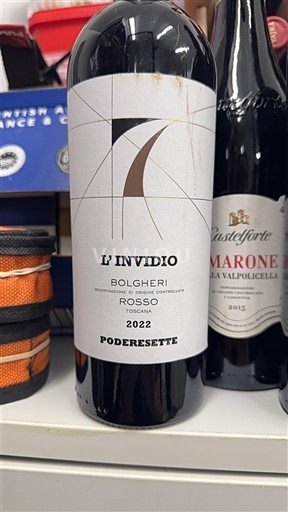 Verërat Rouge sec L'Invidio Poderesette 2022 Itali Toskana Bolgheri DOC
