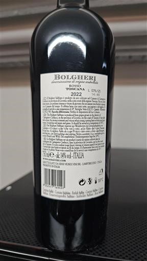 Toskánsko Bolgheri Sensi Rosso 2022