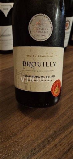 Beaujolais Brouilly Vignerons de Bel-Air 2019