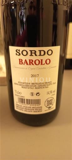 Piemonte Barolo Sordo 2017
