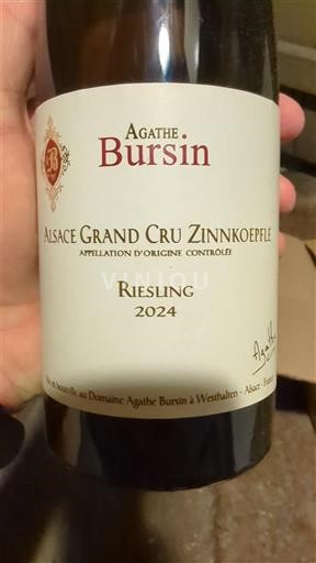 Alzacija Riesling Grand Cru Agathe Bursin Zinnkoepflé 2024