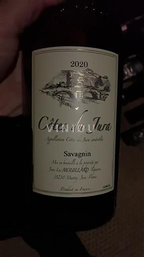 Jura Côtes-du-Jura Jean-Luc Mouillard Savagnin 2020