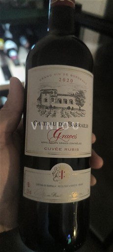 Bordeaux Graves Château Barrailh Rubis 2020