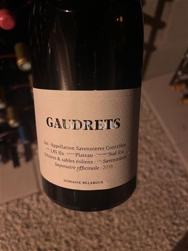 Loire Valley Savennières Domaine Belargus Gaudrets 2018