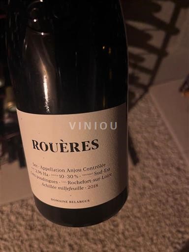 Vini Rouge sec Rouères Domaine Belargus 2018 Francia Valle della Loira Anjou AOC