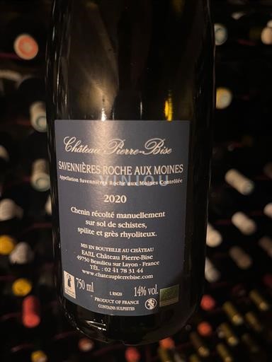 Loire Valley Savennières-Roche-aux-Moines Château Pierre-Bise Savennières Roche aux Moines 2020