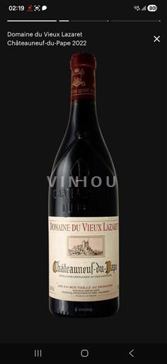 Rhônen laakso Châteauneuf-du-Pape Domaine Vieux Lazaret 2022