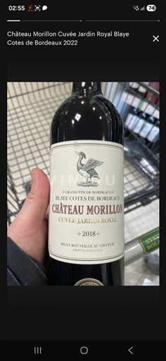 Burdeos Blaye-Côtes de Burdeos Château Morillon Jardin Royal 2018