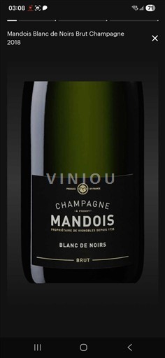 Champagne Sâm-panh Mandois Blanc de Noirs 2018