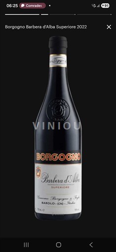 Piémont Barbera d'Alba Borgogno Barbera d'Alba Superiore 2022