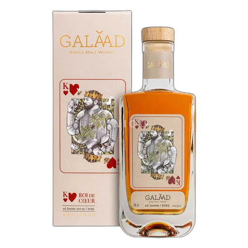 Whiskey Single Malt Whisky GALAAD Roi de Coeur Édition limitée N°3 La mine d'or  - 2025 France Brittany