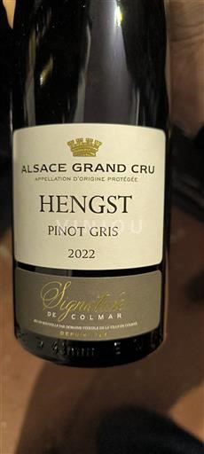 Alsace Grand Cru Signature de Colmar Hengst 2022