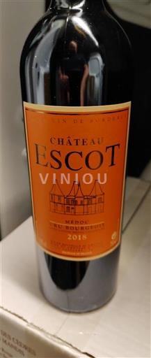 Bordeaux Médoc Cru Bourgeois Château Escot 2018
