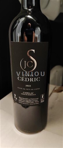 Vina Rouge sec Cuvée Cédric Jean-Sébastien Capdevielle 2022 Francija Bordeaux Cadillac-côtes-de-bordeaux AOC