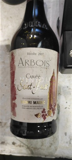 Jura Arbois Domaine Bouteille Saint-Just 2007