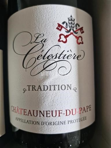 Vin Rouge sec Tradition La Célestière Non millésimé France Vallée du Rhône Châteauneuf-du-pape AOC