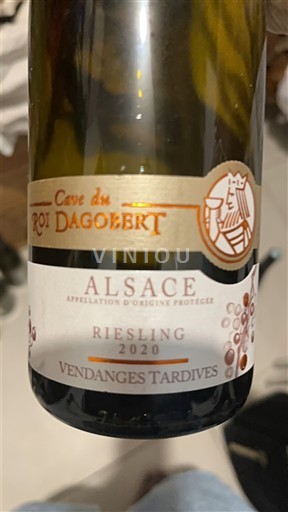 Alsacia Vendanges Tardives Cave du Roi Dagobert Riesling Vendanges Tardives 2020