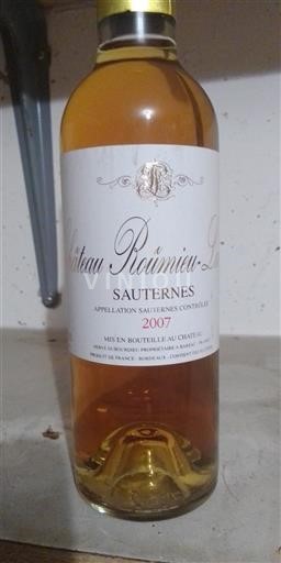 Víno Blanc liquoreux Château Roumieu-Lacoste 2007 Francie Bordeaux Sauternes AOC