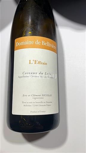 Loiretal Coteaux-du-Loir Domaine Bellivière L'Effraie 2020