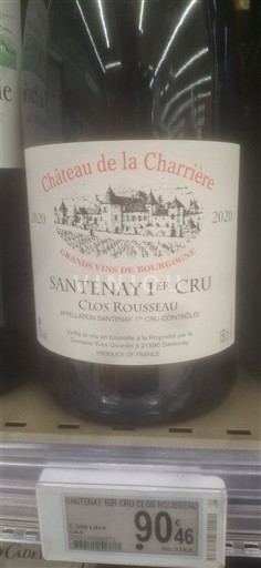 Burgundy Unspecified Premier Cru Château La Charrière Clos Rousseau 2020