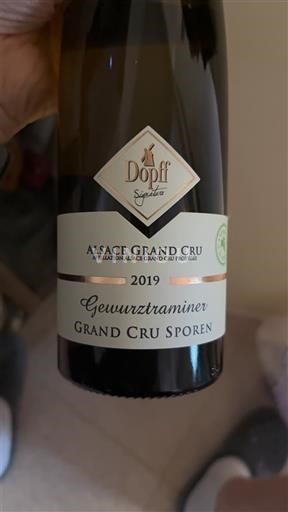 Alsacia No especificado Grand Cru Dopff Grand Cru Sporen 2019