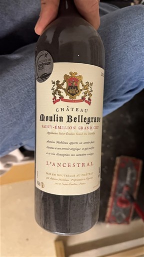 Bordeaux Saint-Émilion Grand Cru Grand Cru Château Moulin Bellegrave L'Ancestral 2022