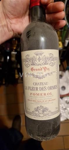 Bordeaux Pomerol Château La Fleur des Ormes Grand Vin 1996